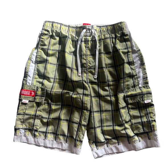 Ingear Boys Plaid Cargo Swim Trunks Size M - Picture 1 of 8